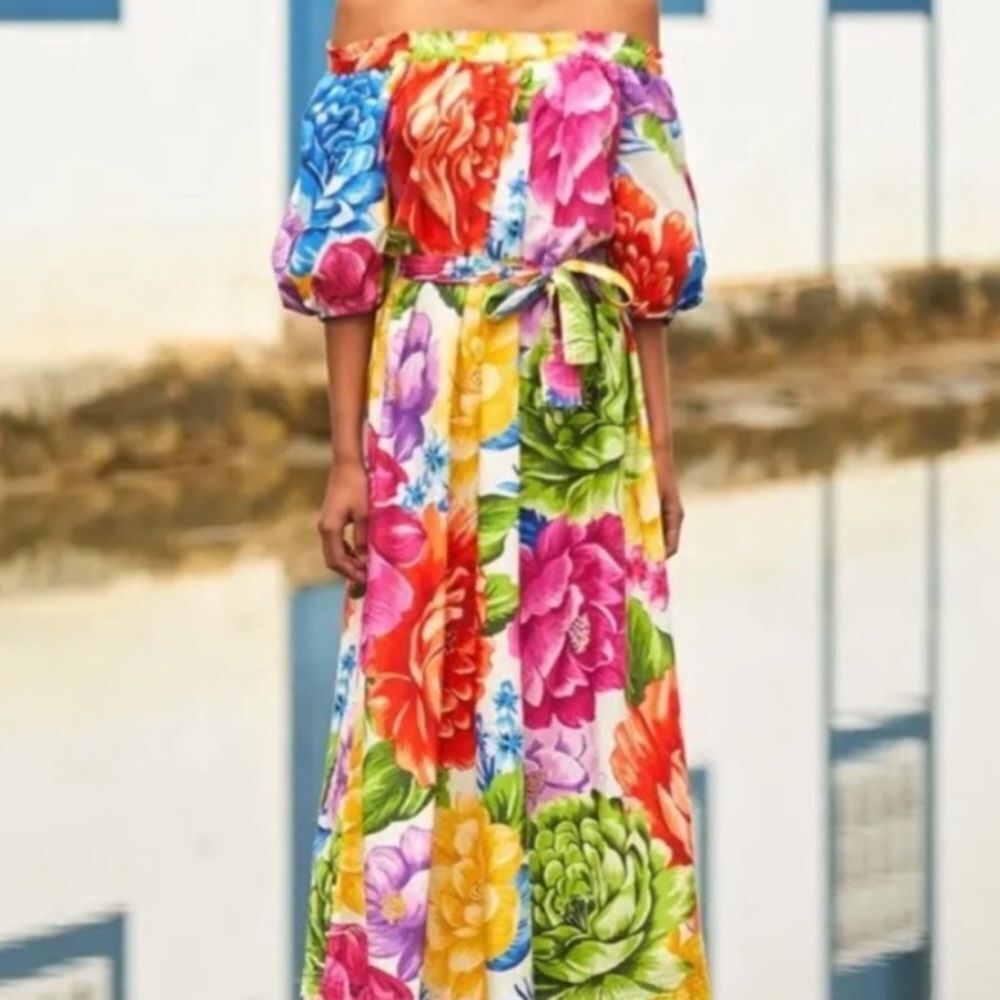 FARM Rio Chita Floral Cotton Dress